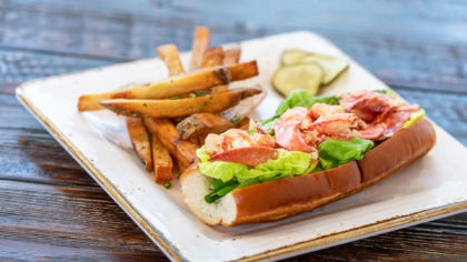 Lobster rolls and fries