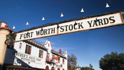 Sign for Fort Worth Stock Yards