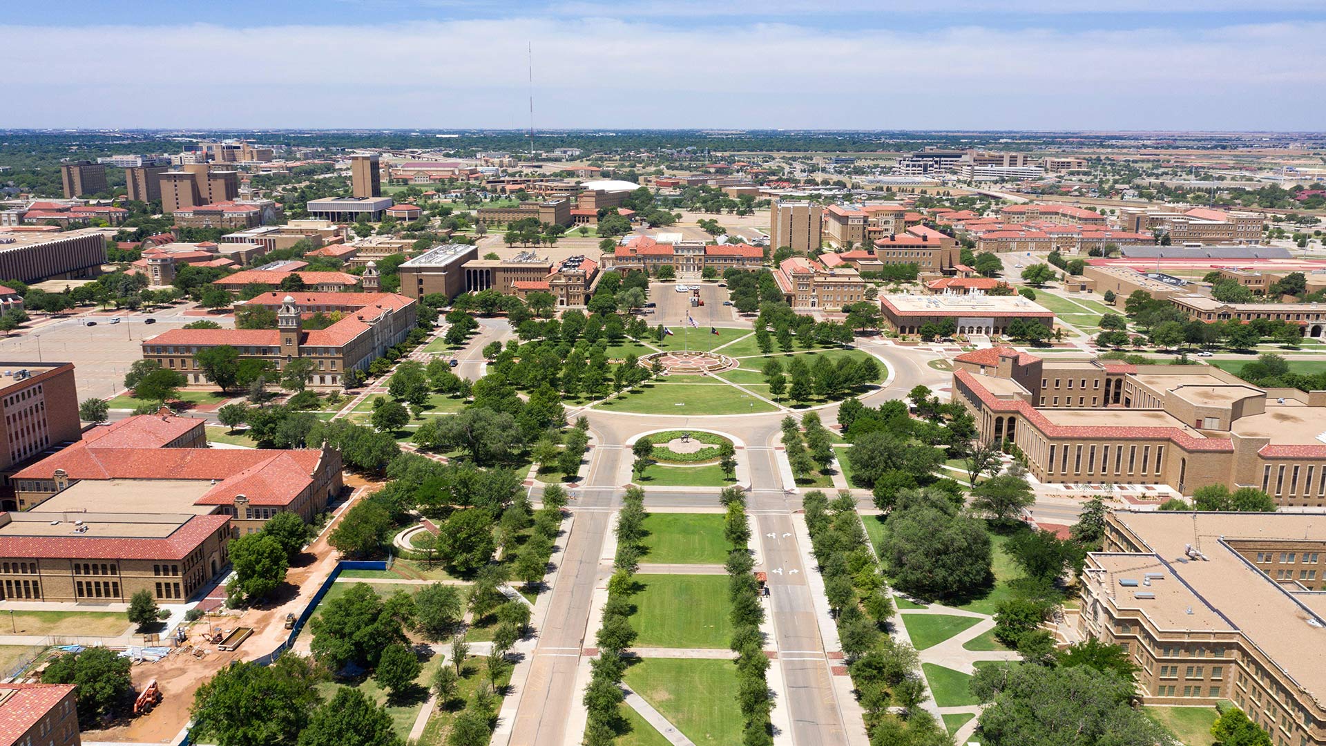 Aerial view of Texas Tech University
