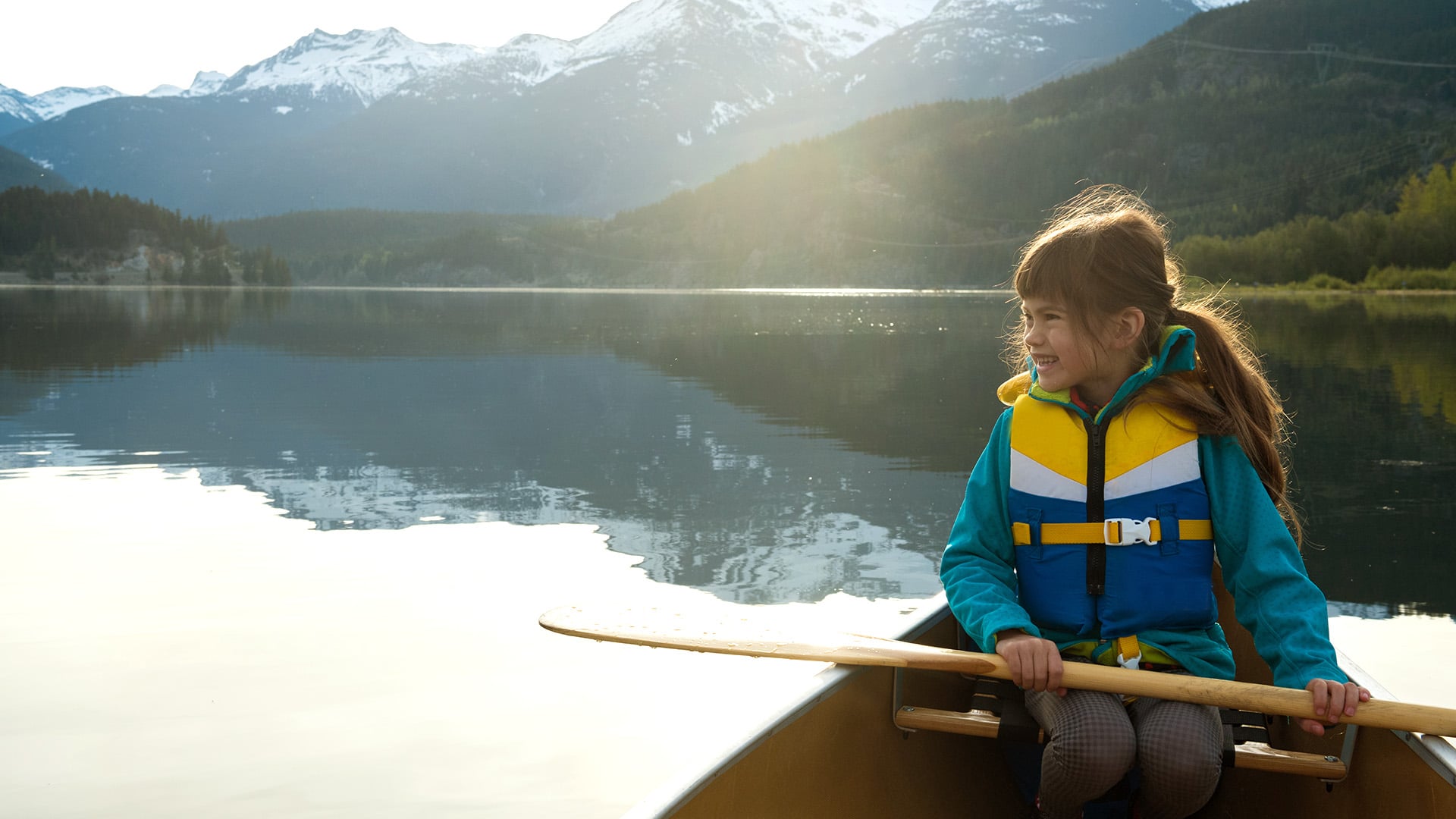 little girl kayaking