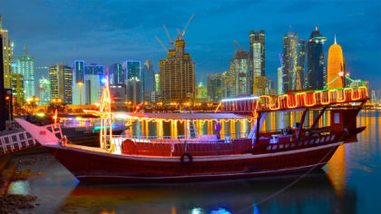 dhow boat in doha