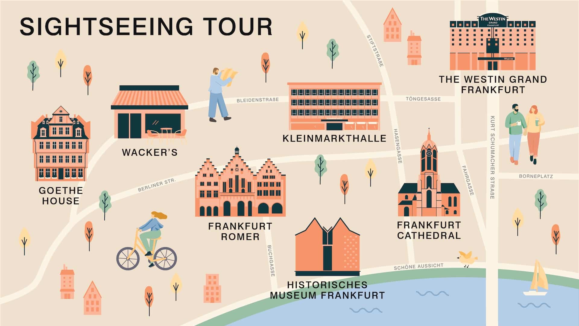 frankfurt illustrated map
