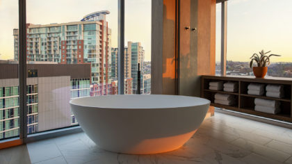 hotel soaking tub