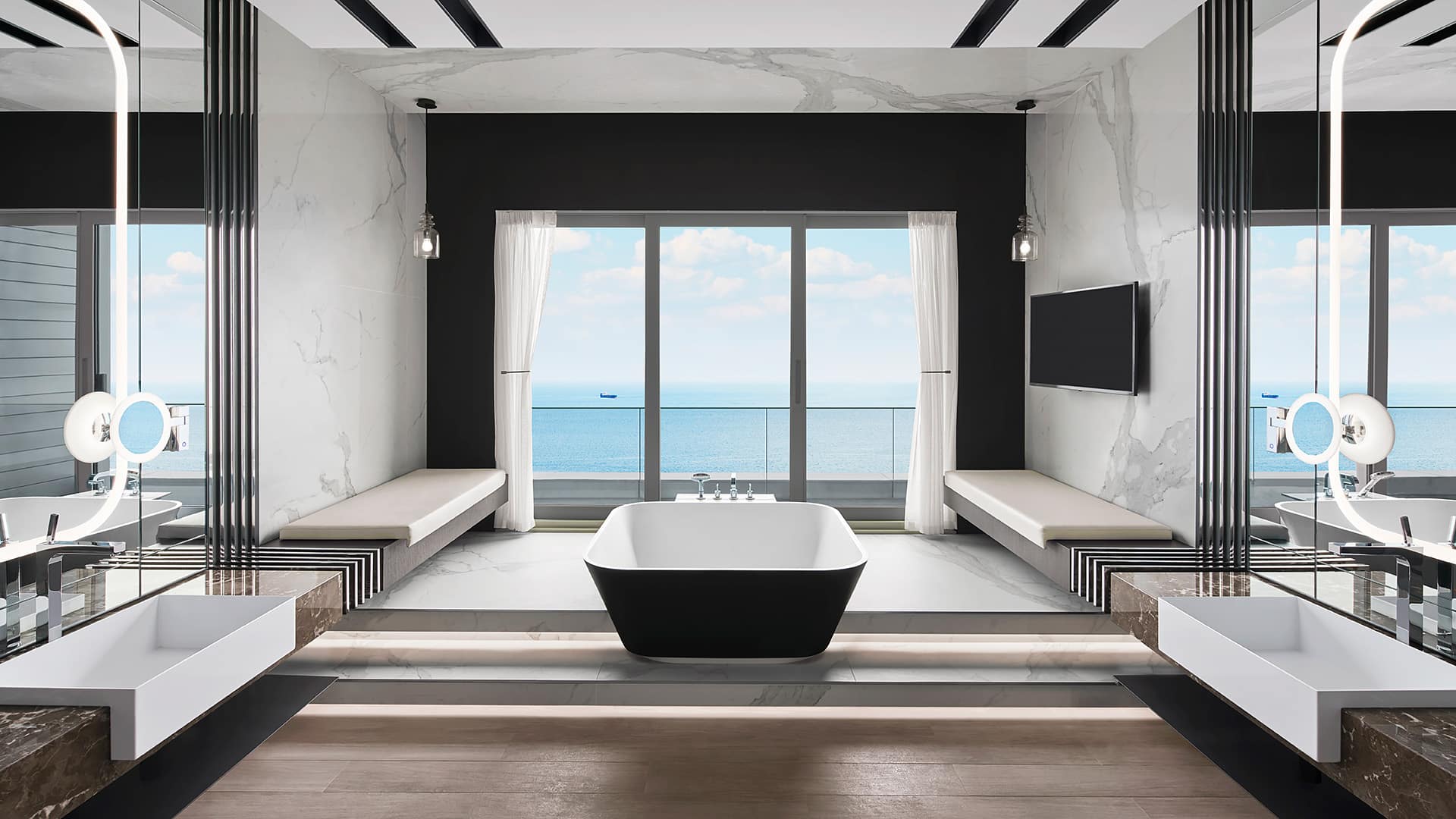 glass oversized bathtubs design