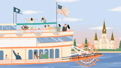 riverboat illustration