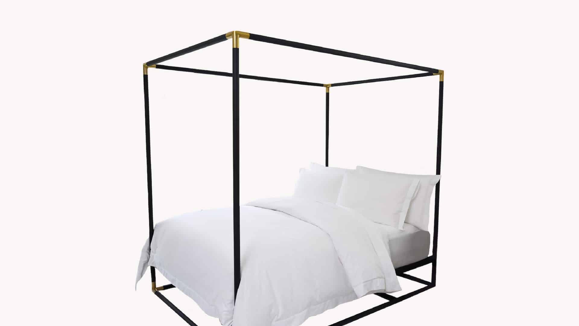 bed with frette linens