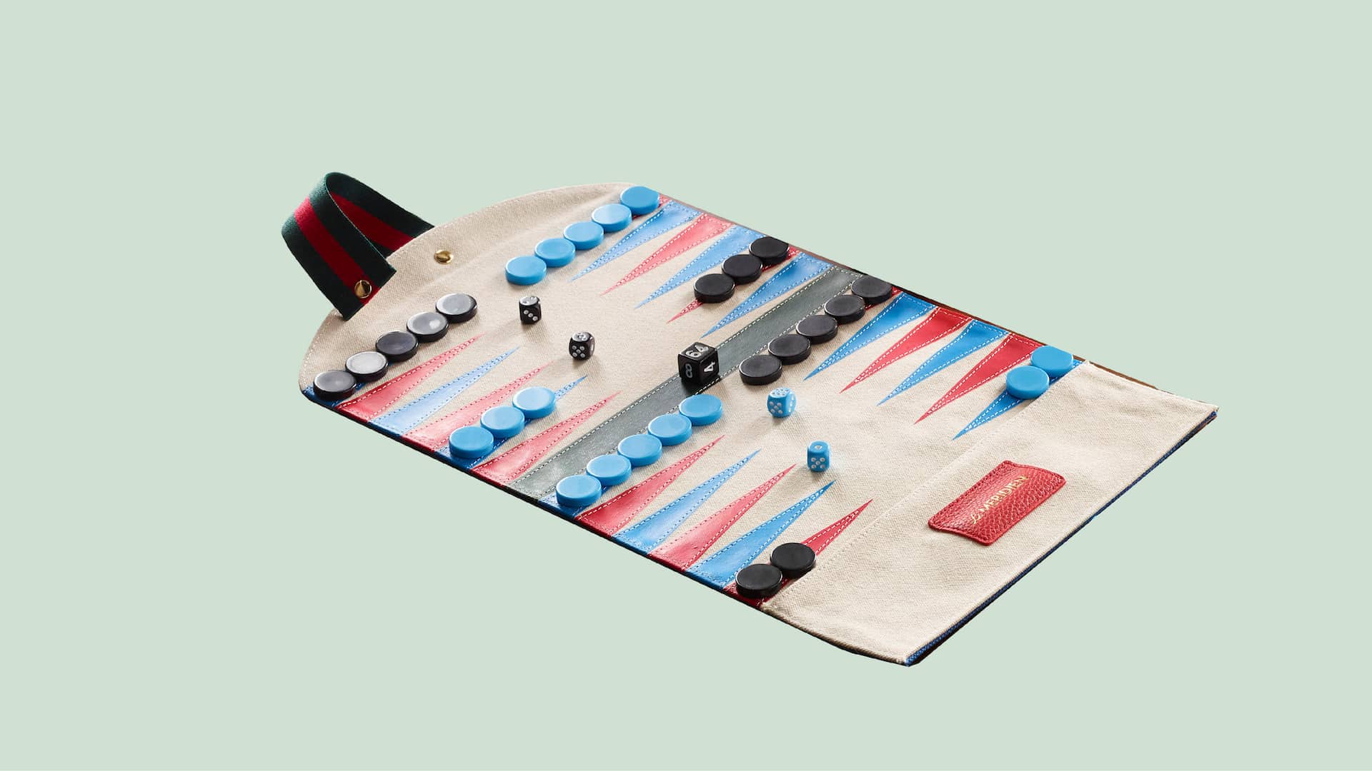 A backgammon set
