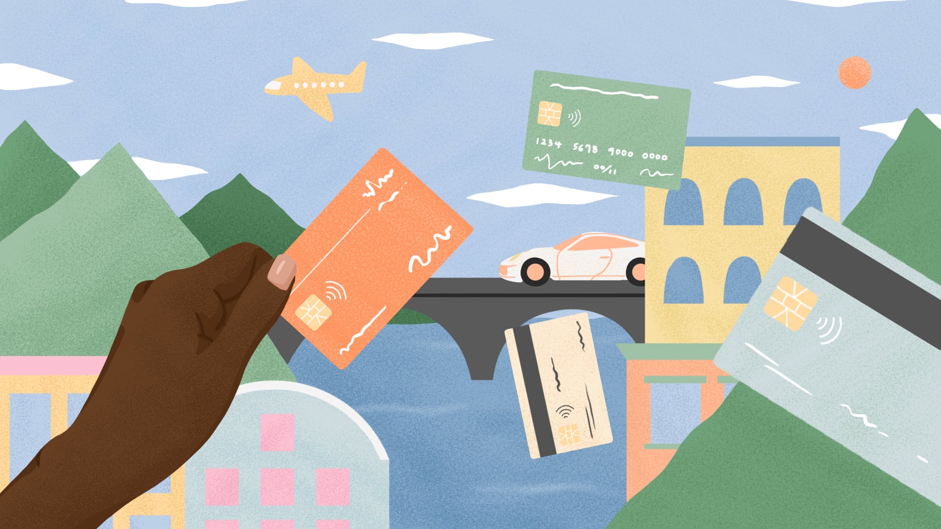 A credit card illustration