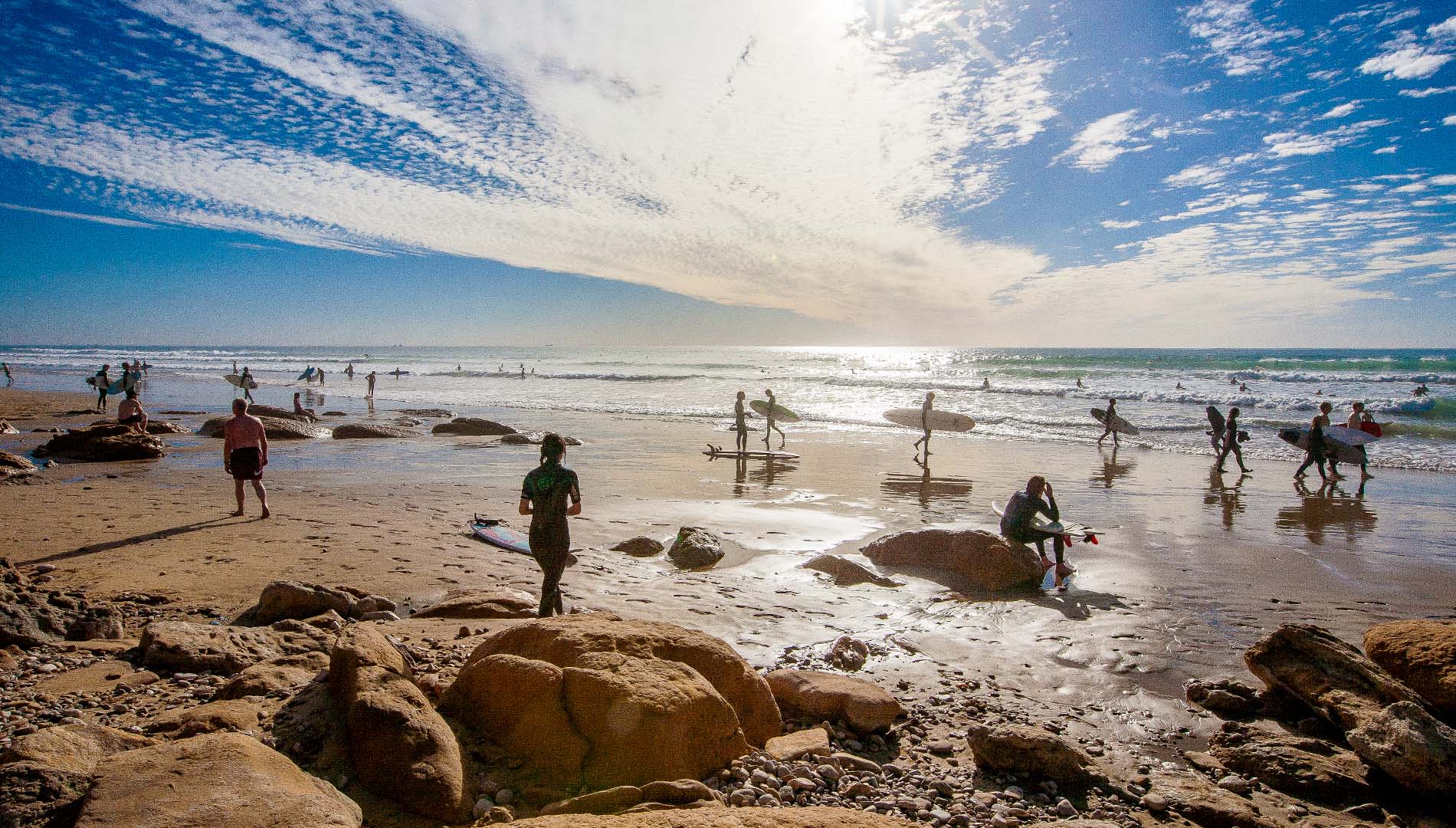 Surfers in Morocco