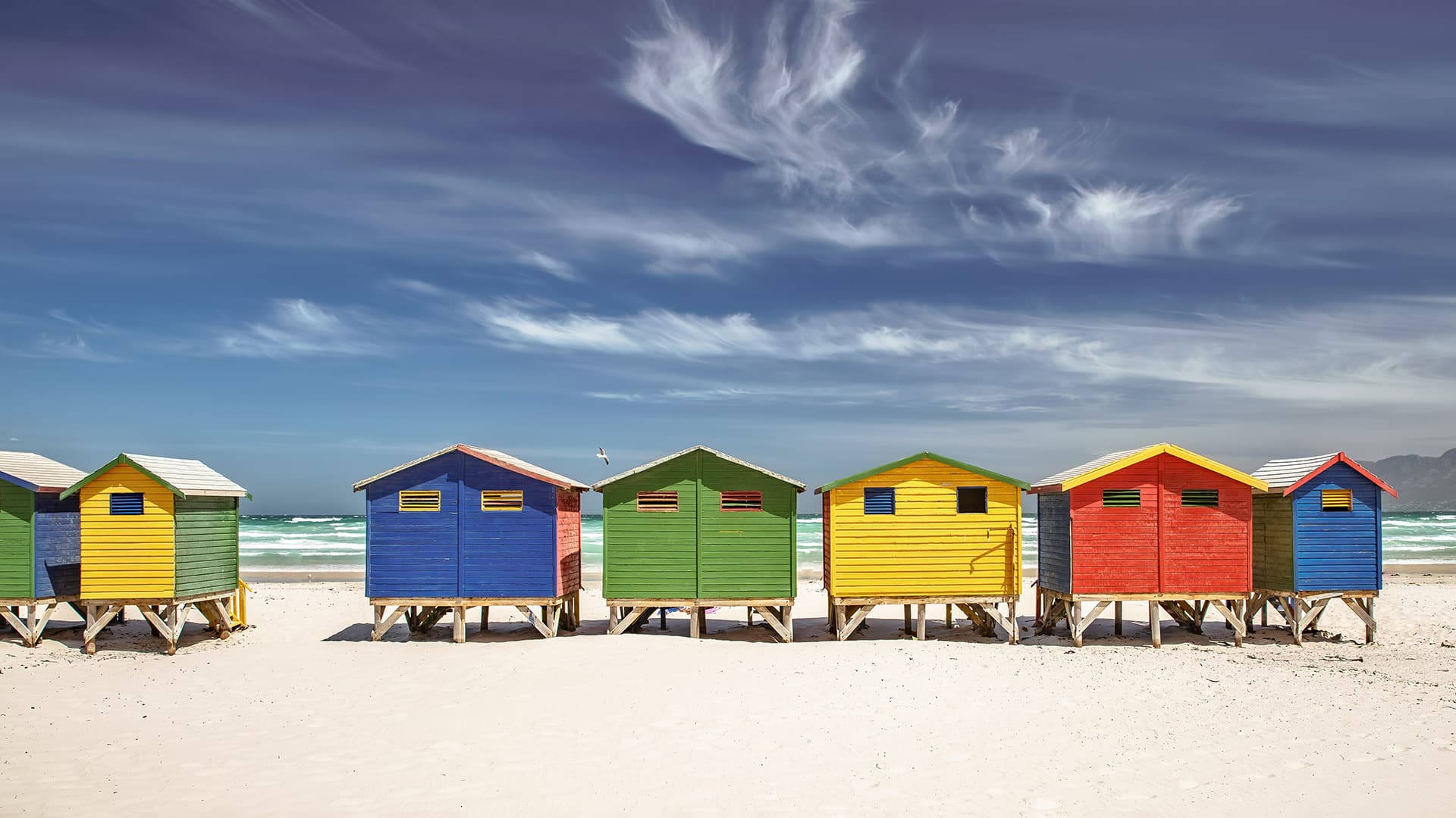 Beach huts in Cape Town, South Africa
