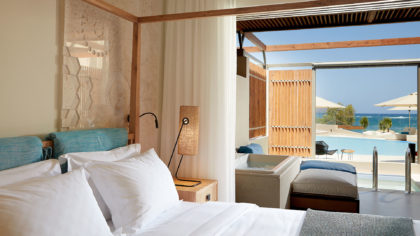 A beach hotel room in Chania