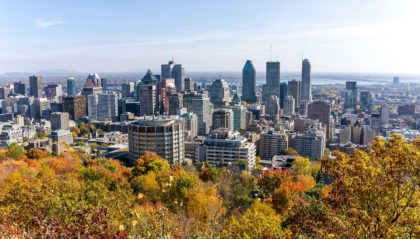 A picture of the Montreal skyline