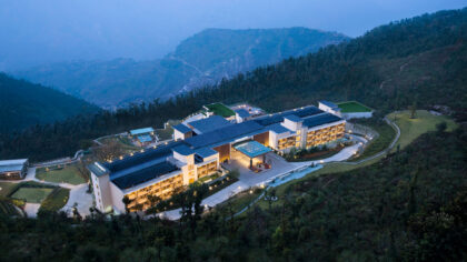 a hotel in Mussoorie in the mountains