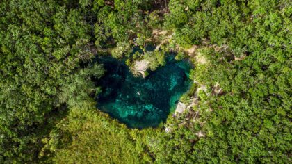 aerial view of a cenote