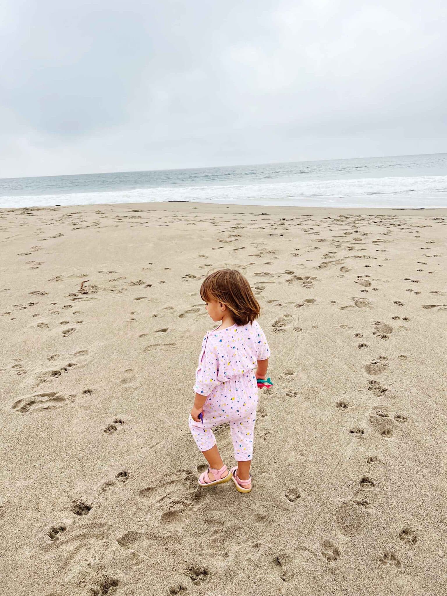 child walking on beach