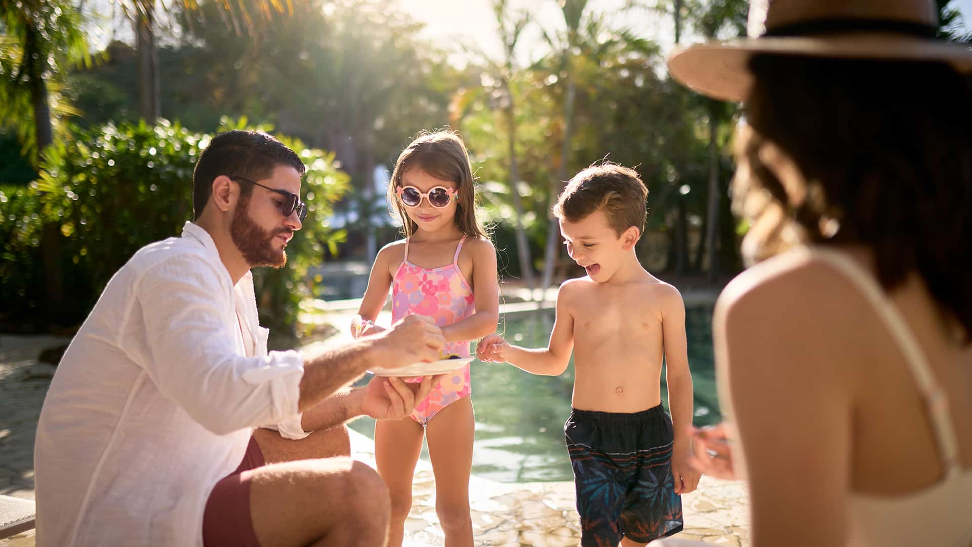 a family with kids at The Westin Reserva Conchal, an All-Inclusive Golf Resort & Spa
