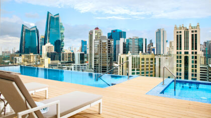 AC Panama City rooftop pool with Panama City views