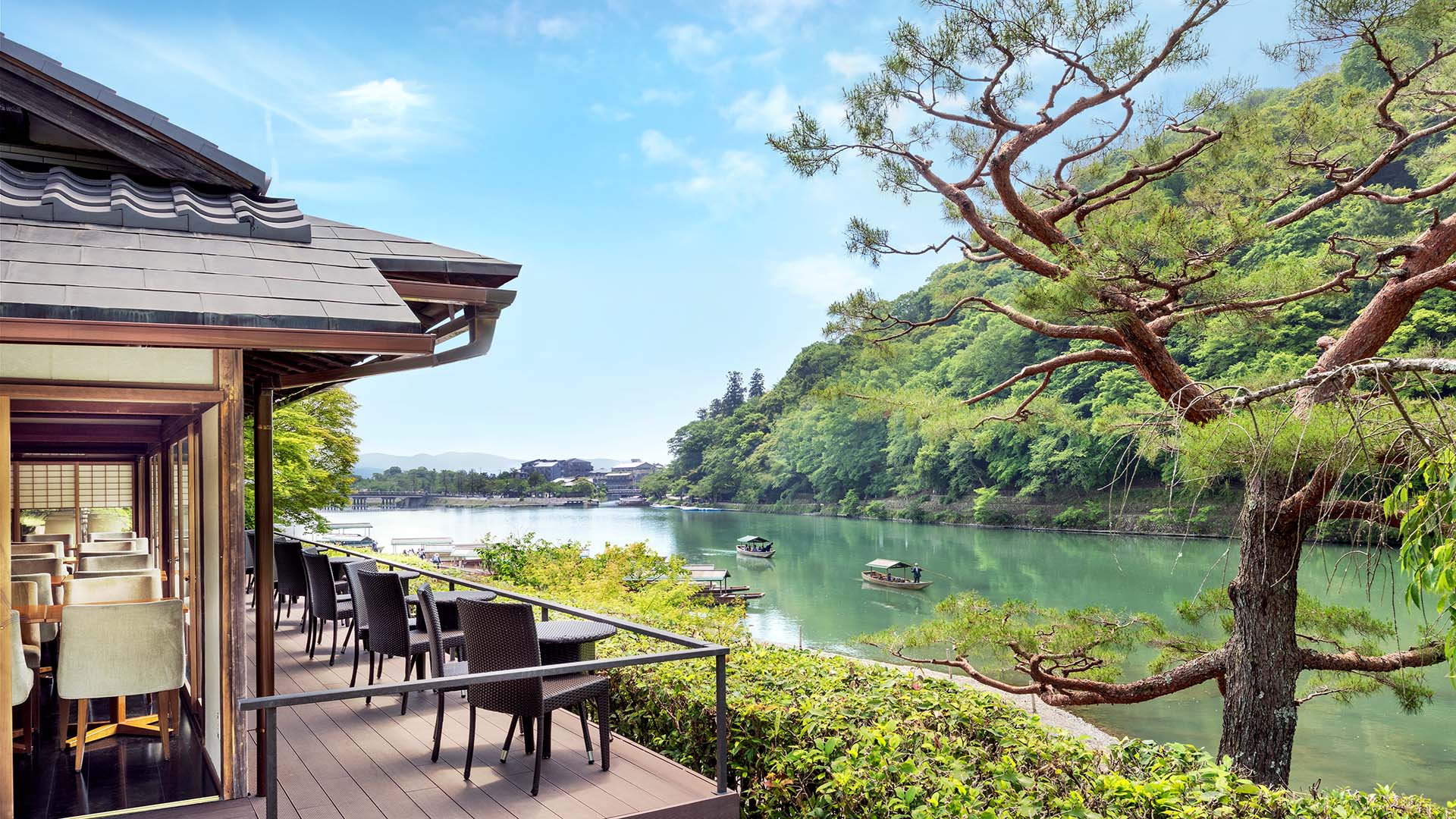 Hozu River in Kyoto from Suiran, A Luxury Collection Hotel, Kyoto