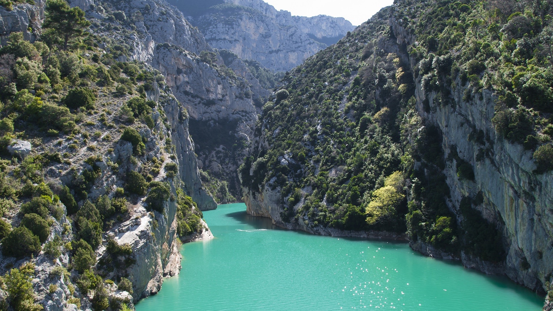 The Verdon Gorge green water in France