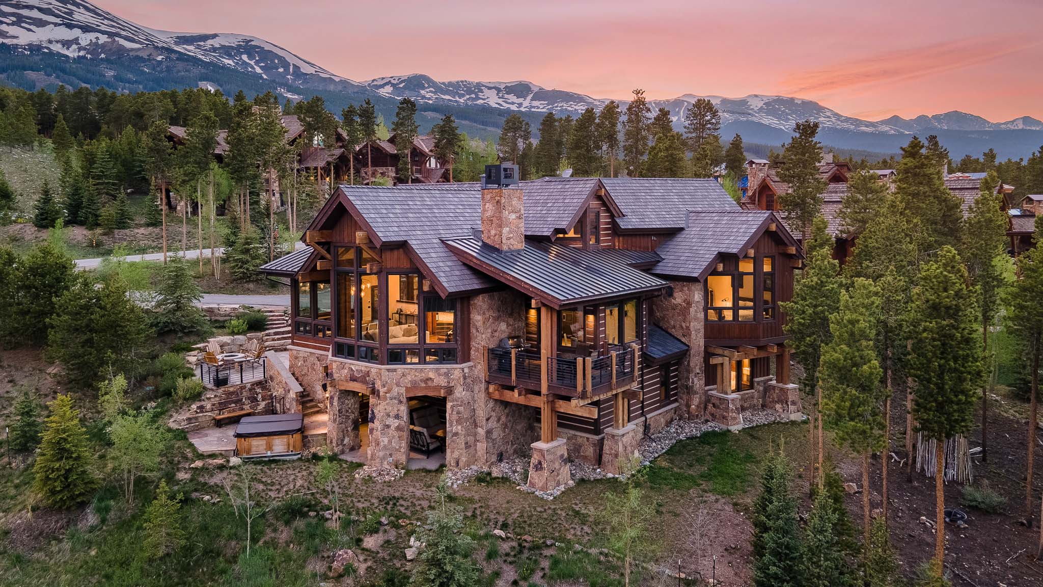 vacation home surrounded by mountains and forest in breckenridge colorado