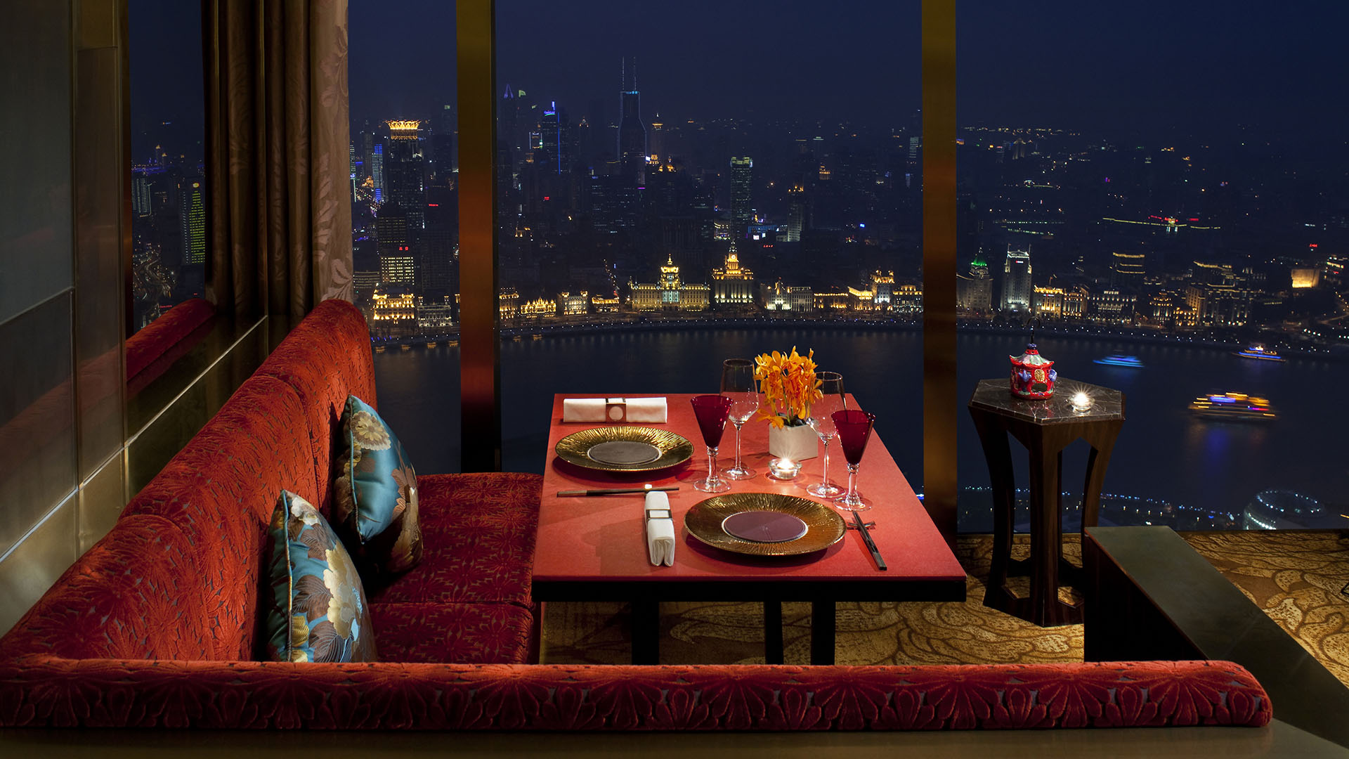 night views of city from jin xuan restaurant