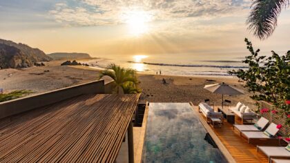infinity pool and beach views in huatulco mexico