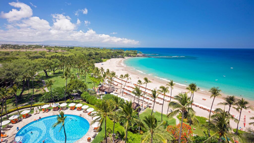 aerial view of Mauna Kea Beach Hotel, Autograph Collection