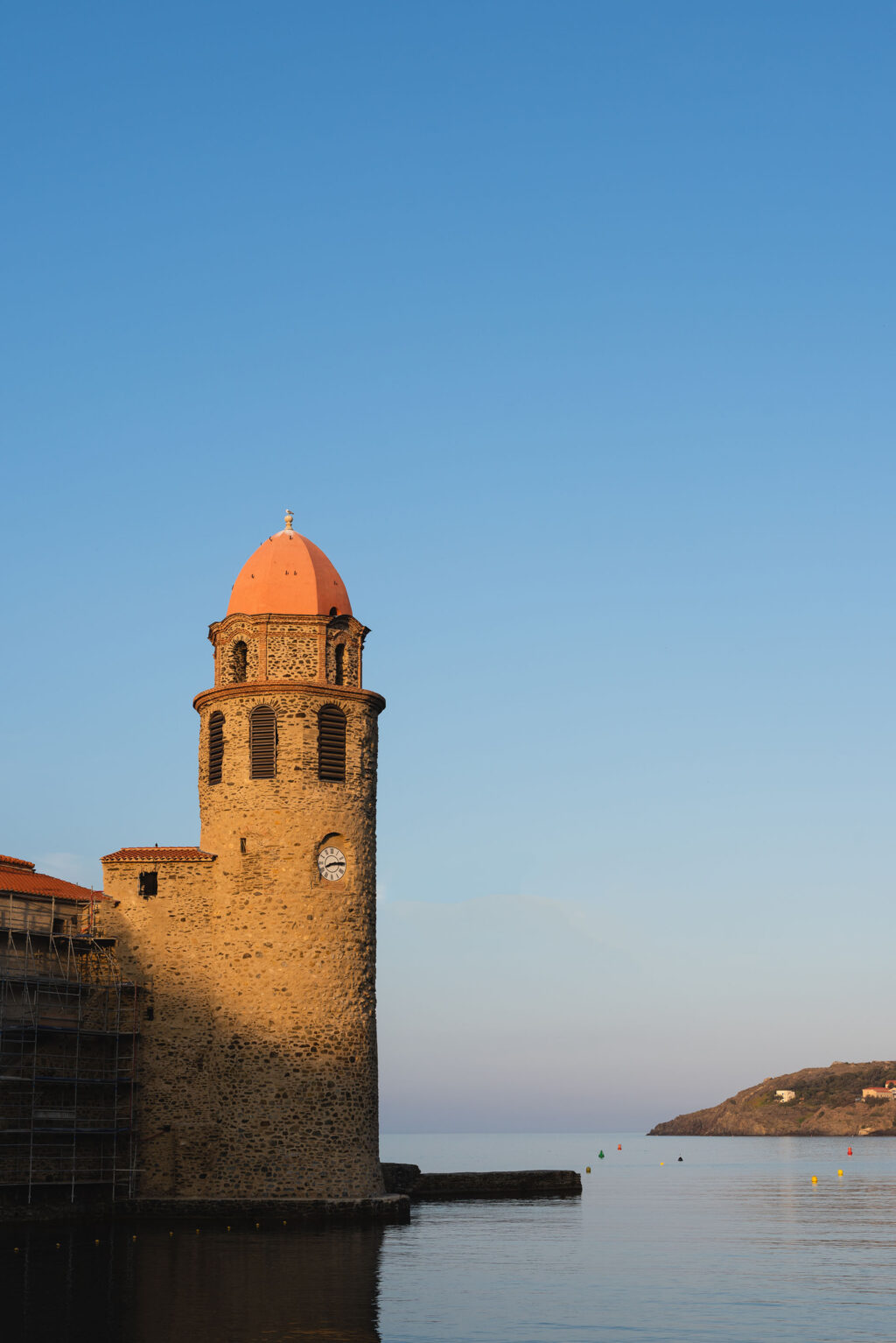 View of Our Lady of the Angels Church in Collioure, France