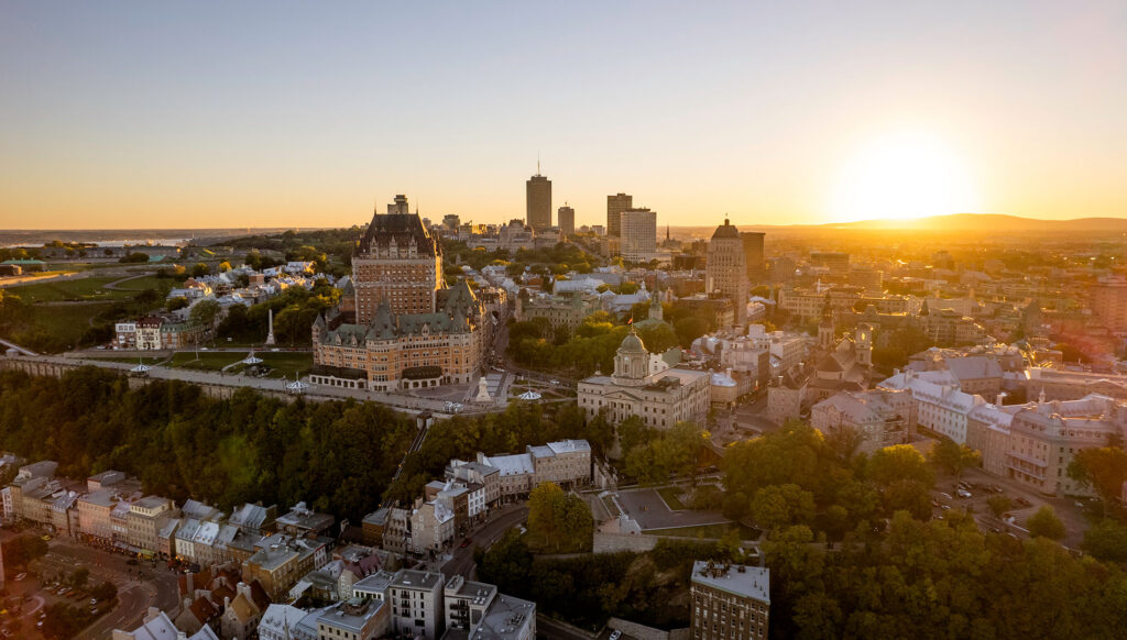 Aerial view of Quebec City, Canada