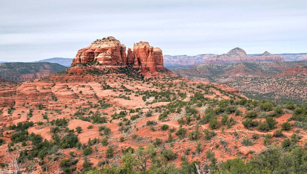 View of the desert landscape in Sedona, Arizona