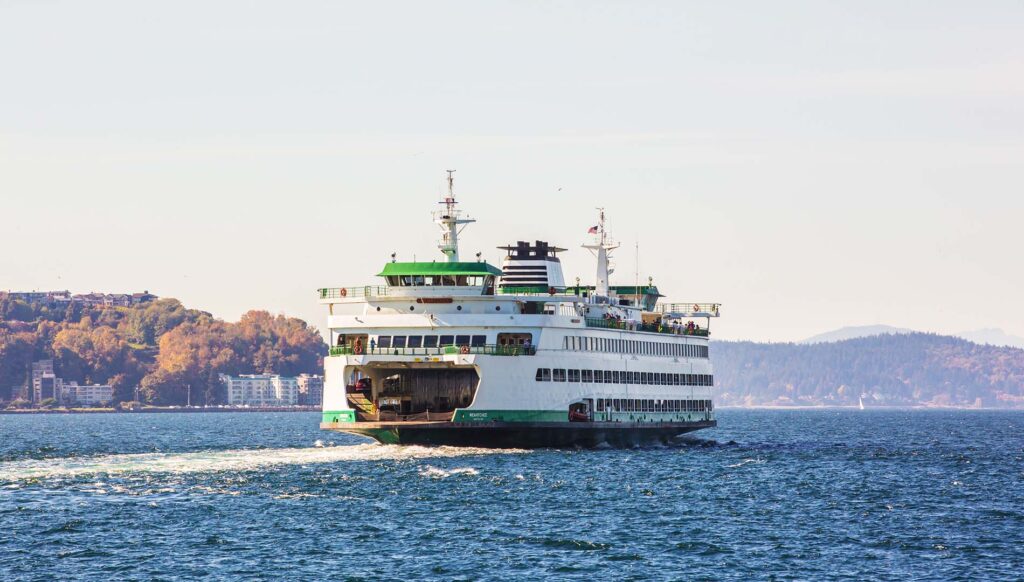 A ferry boat in Seattle, Washington