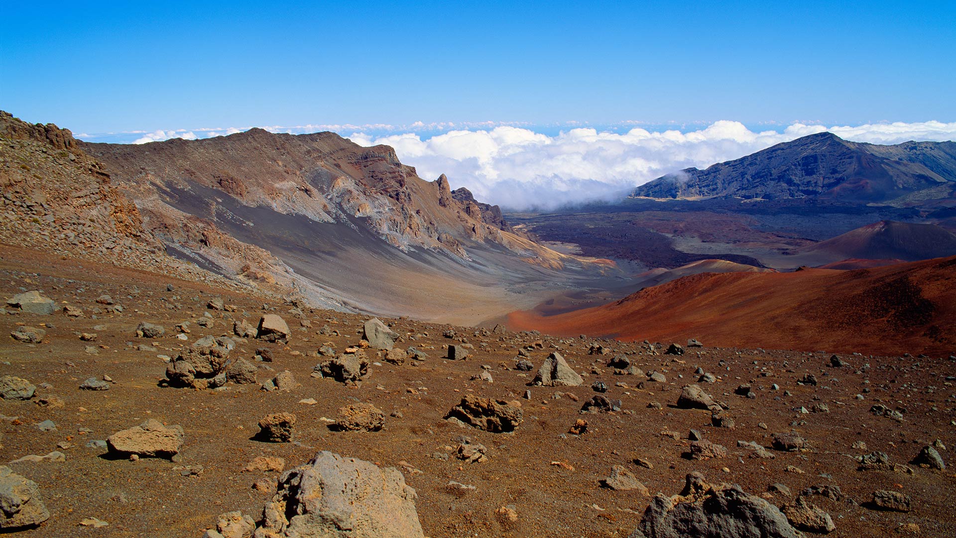 Views of Haleakala Crater in Maui, Hawaii