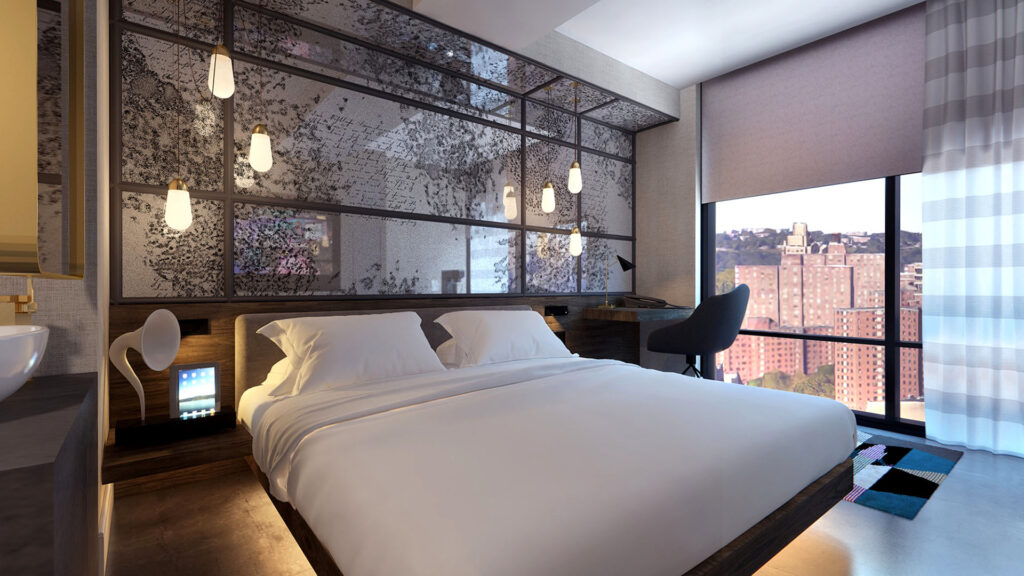 king bed guest room, renaissance new york harlem hotel