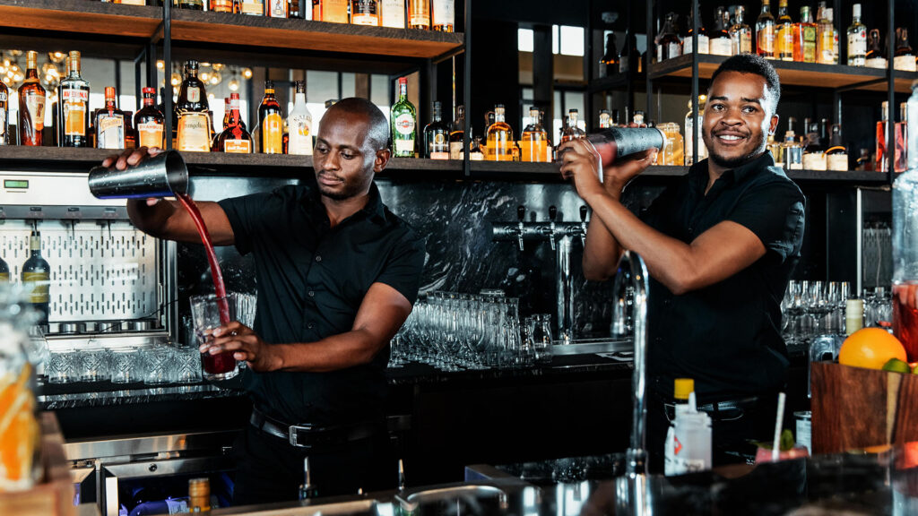 bartenders at the johannesburg marriott.
