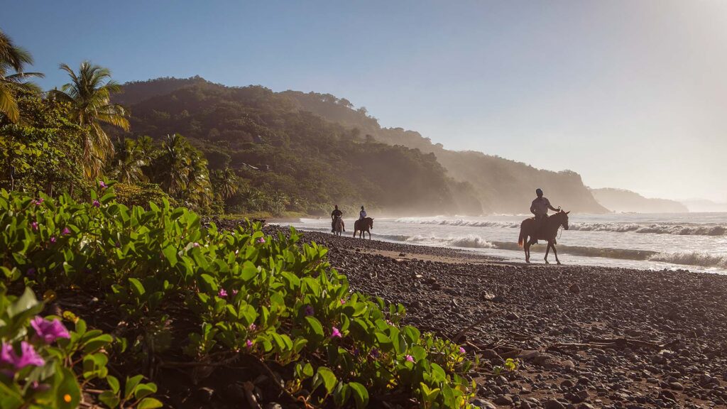 horseback riding on the beach, punta islita