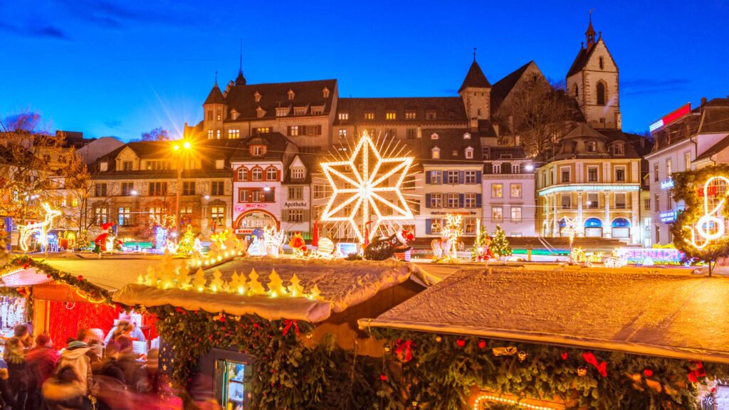 christmas market, basel switzerland